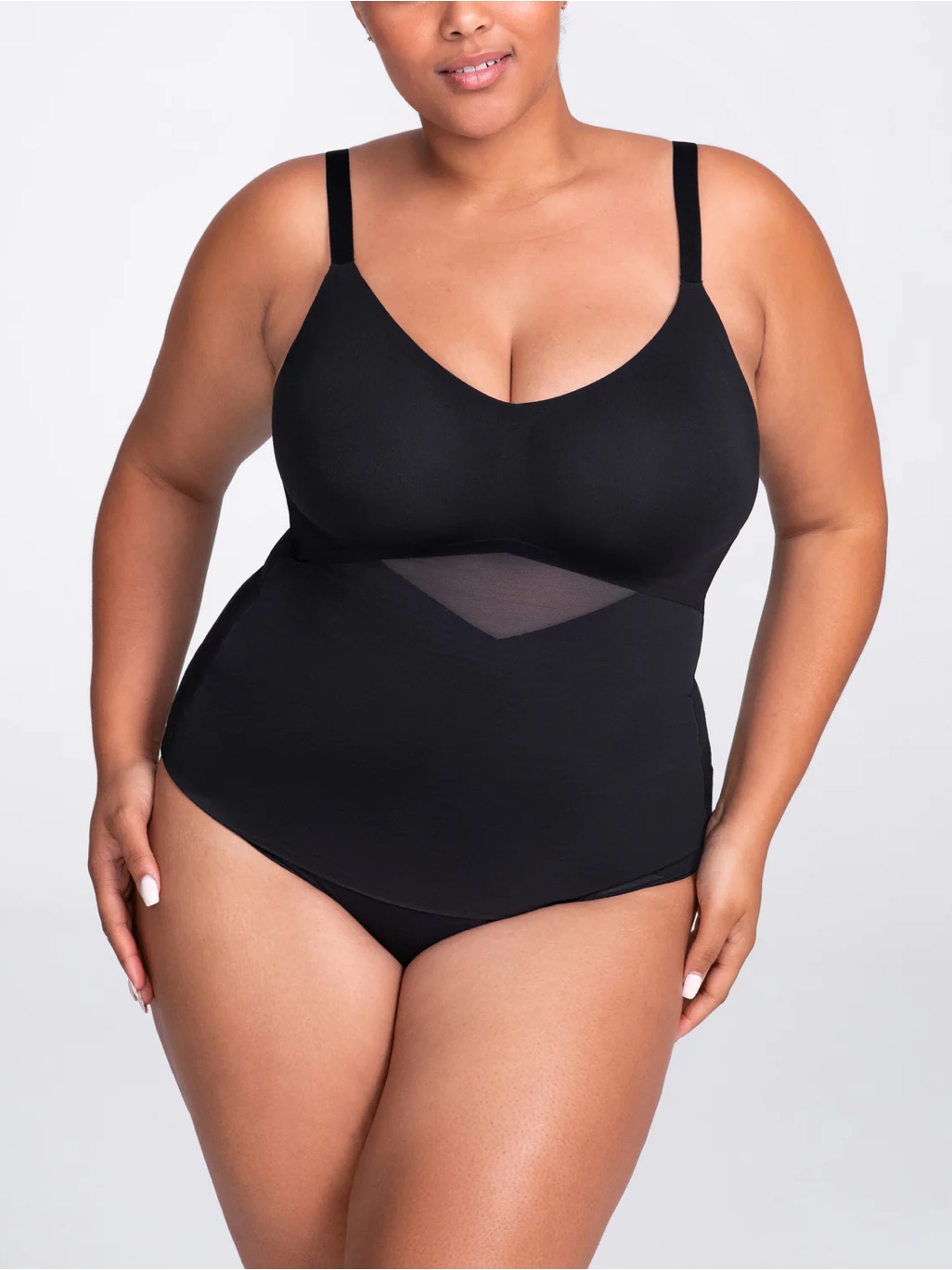 Honeylove Liftwear Cami Black Runway Shapewear Built In Bratummy Control 1x